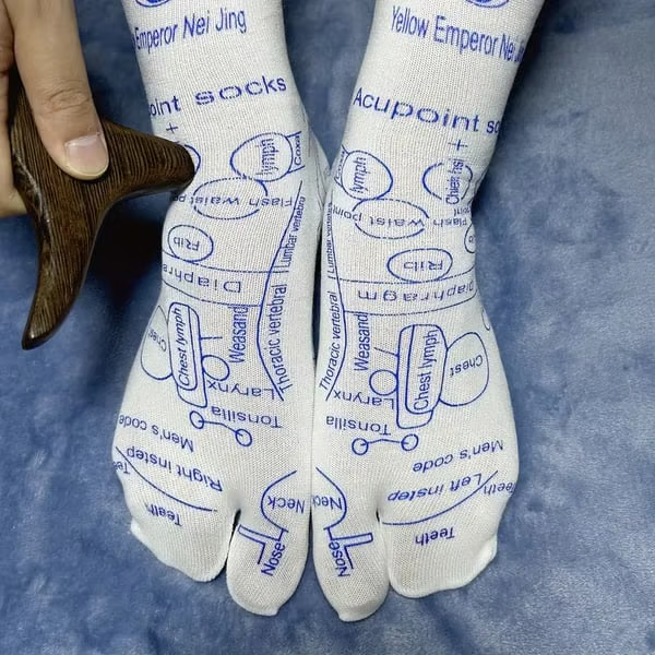Instant Pain Relief! SoleRevify™ Reflexology Socks with Amber Massage Stick (Doctor-Recommended)