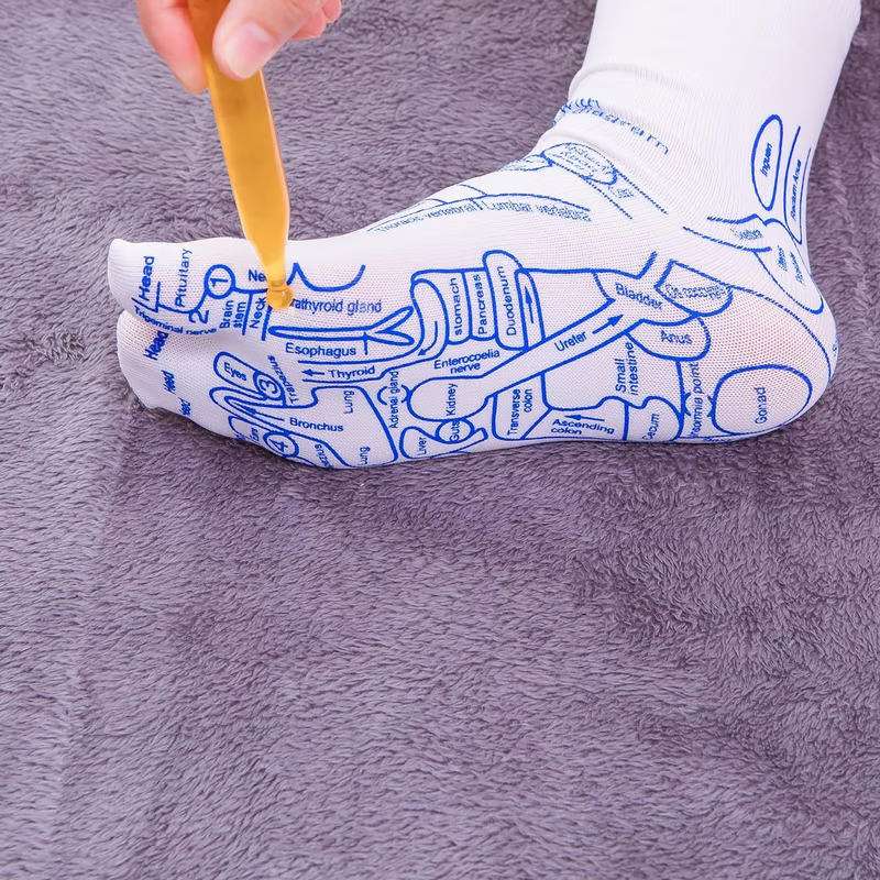 Instant Pain Relief! SoleRevify™ Reflexology Socks with Amber Massage Stick (Doctor-Recommended)