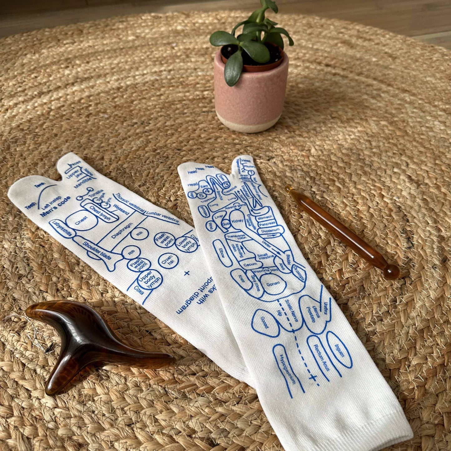 Instant Pain Relief! SoleRevify™ Reflexology Socks with Amber Massage Stick (Doctor-Recommended)