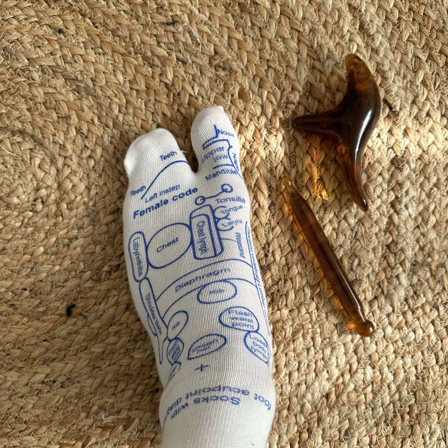 Instant Pain Relief! SoleRevify™ Reflexology Socks with Amber Massage Stick (Doctor-Recommended)