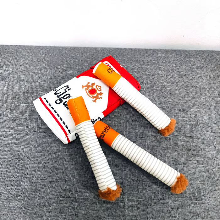 🐶Peapetal™ Squeaky Cigar Dog Toy - Interactive Plush Chew Toy with Treat Hideaway