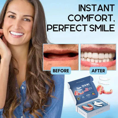 QIAWI™- Premium Custom Silicone Denture Set Dual Certification by the American Dental Association (ADA) & the U.S. Food and Drug Administration (FDA)