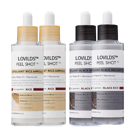 Peel Shot Glow Rice Ampoule Duo - Serums for Brightening, Exfoliating, and Moisturizing