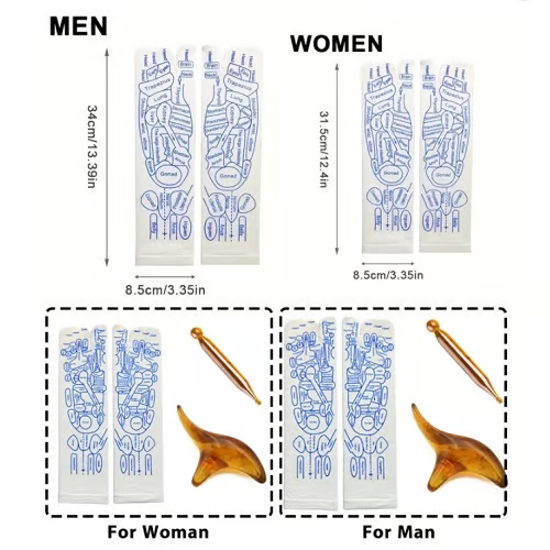 Instant  Pain Relief! SoleRevify™ Reflexology Socks with Amber Massage Stick (Doctor-Recommended)