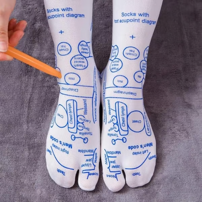 Instant  Pain Relief! SoleRevify™ Reflexology Socks with Amber Massage Stick (Doctor-Recommended)