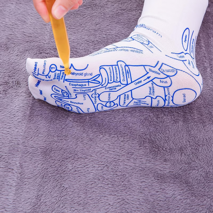 Instant  Pain Relief! SoleRevify™ Reflexology Socks with Amber Massage Stick (Doctor-Recommended)