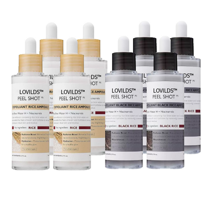 Peel Shot Glow Rice Ampoule Duo - Serums for Brightening, Exfoliating, and Moisturizing