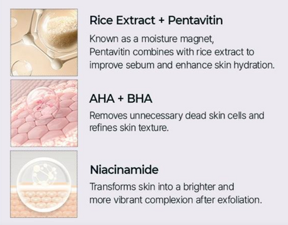 Peel Shot Glow Rice Ampoule Duo - Serums for Brightening, Exfoliating, and Moisturizing