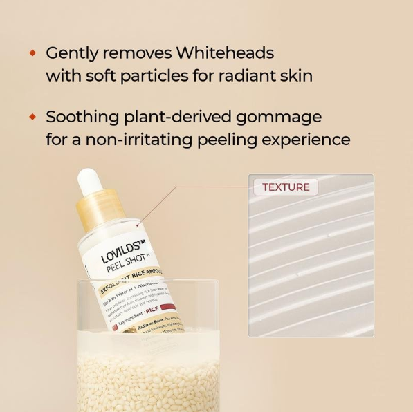 Peel Shot Glow Rice Ampoule Duo - Serums for Brightening, Exfoliating, and Moisturizing
