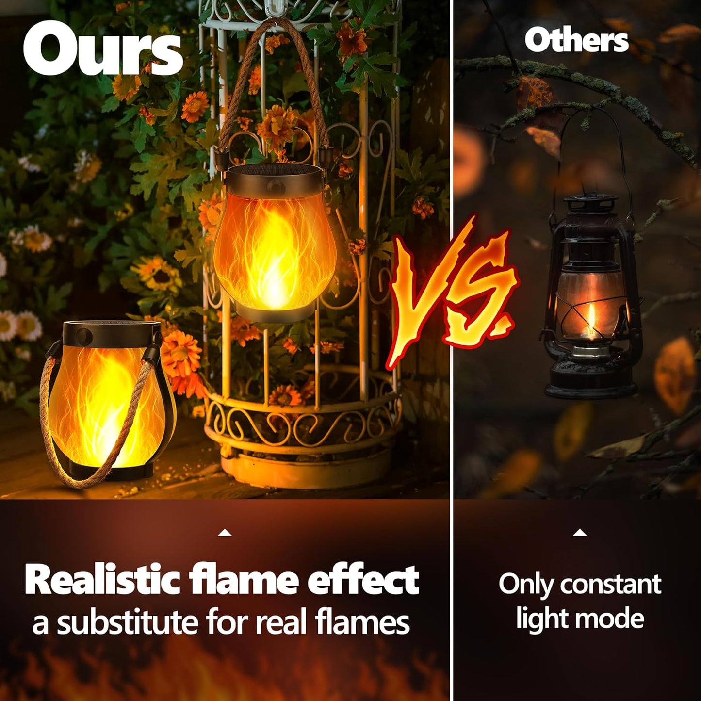 🔥Last Day Promotion 50% OFF🔥Dancing flame Solar Lantern Outdoor Lights