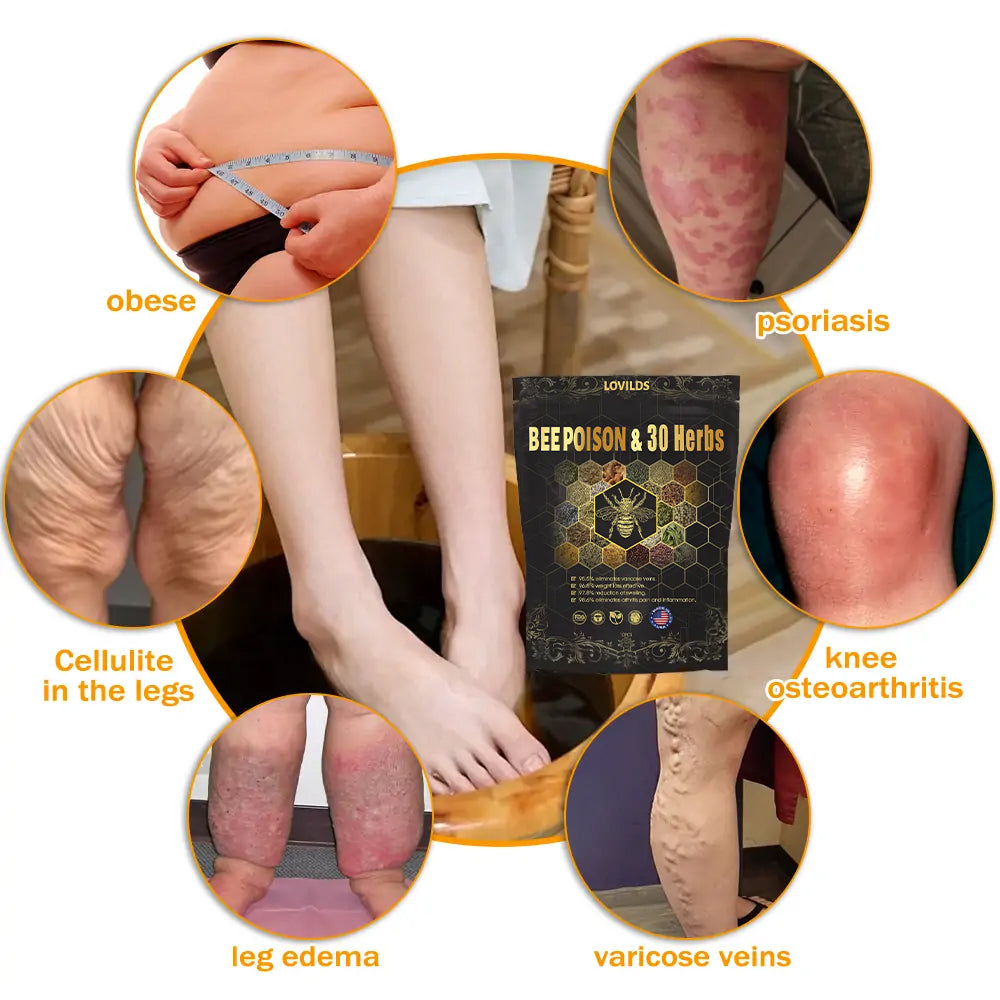 Last day to get 70% OFF: LOVILDS® Bee Poison & 30-Herb Detox Foot Soak Beads for Body Sculpting- Recommended by the America Lymphatic Academy (ALA) 🧀